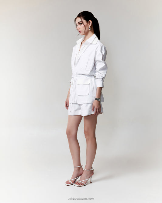 Adela Safari Jacket Octavia Pleated Short