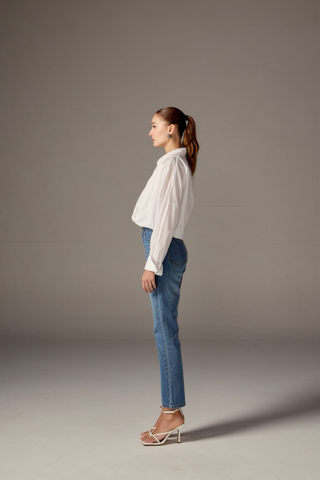 Alba Layered-White Onepiece Shirt White Modern
