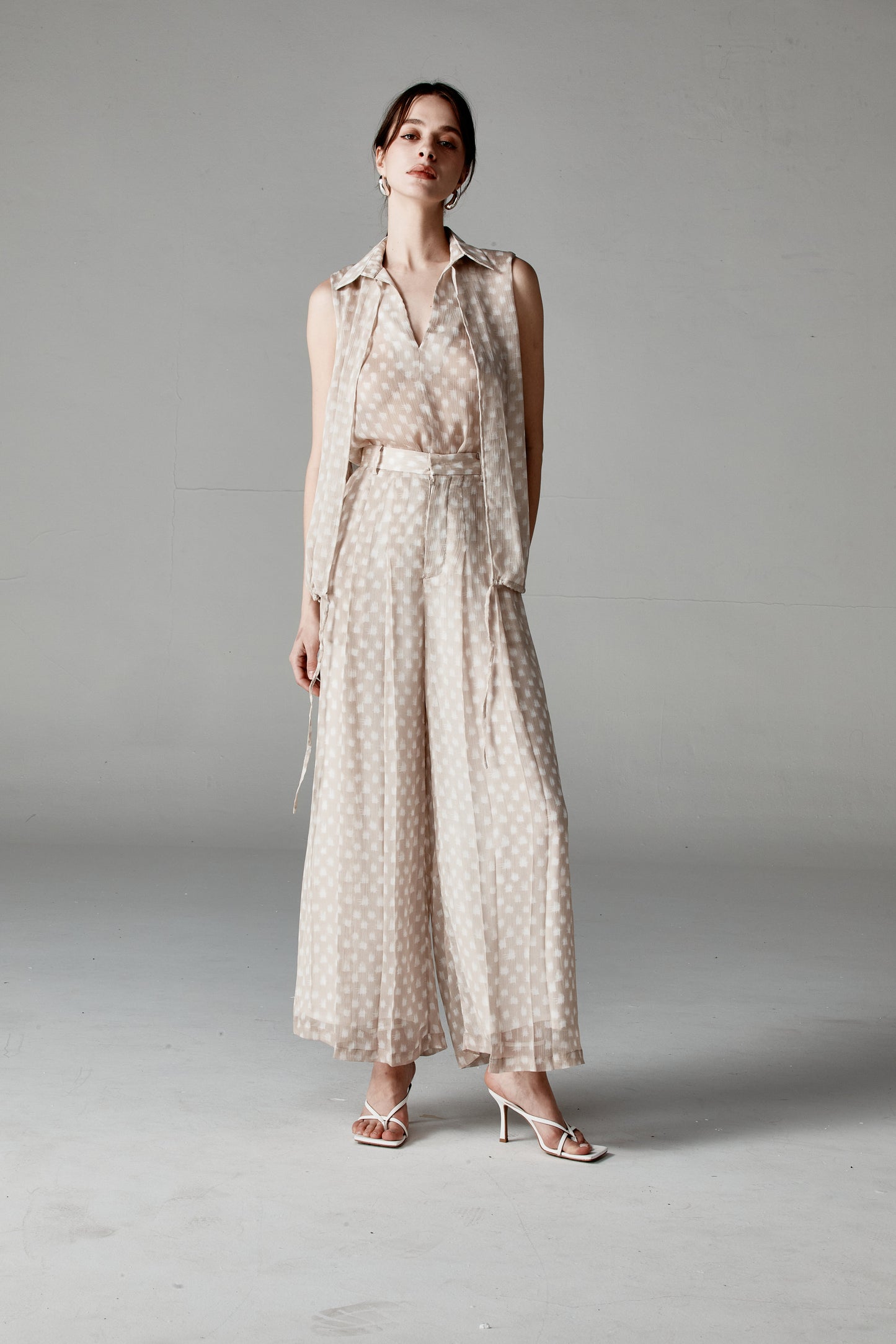 Clementine Sleeveless Blouse Clementine Wide-Leg Trousers