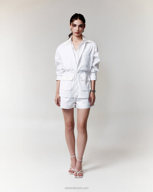 Adela Safari Jacket Octavia Pleated Short