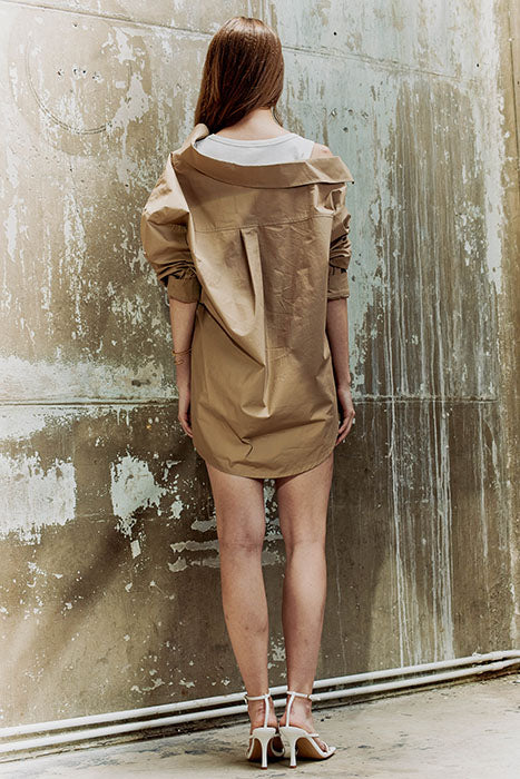 Agnes off shoulder shirt dress