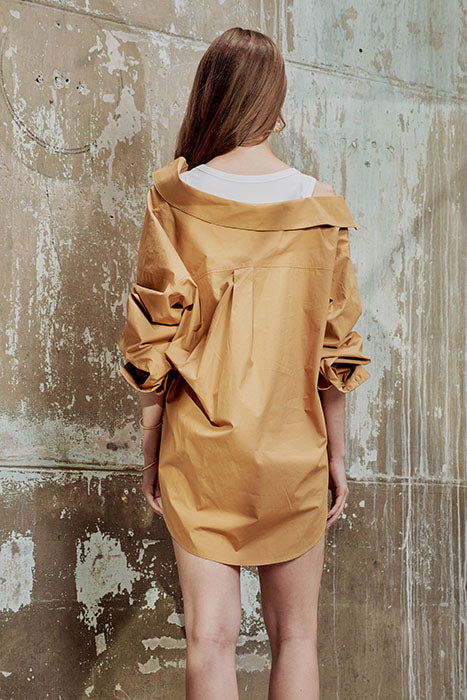 Agnes off shoulder shirt dress