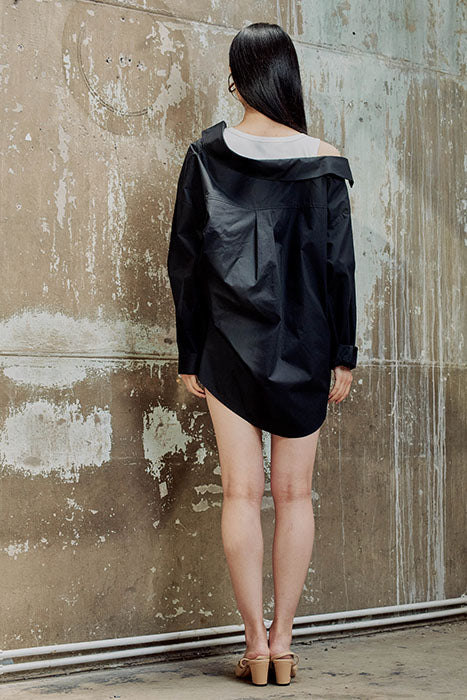 Agnes off shoulder shirt dress