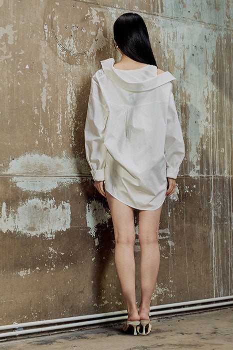 Agnes off shoulder shirt dress