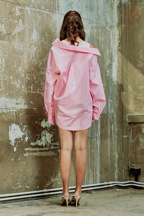 Agnes off shoulder shirt dress