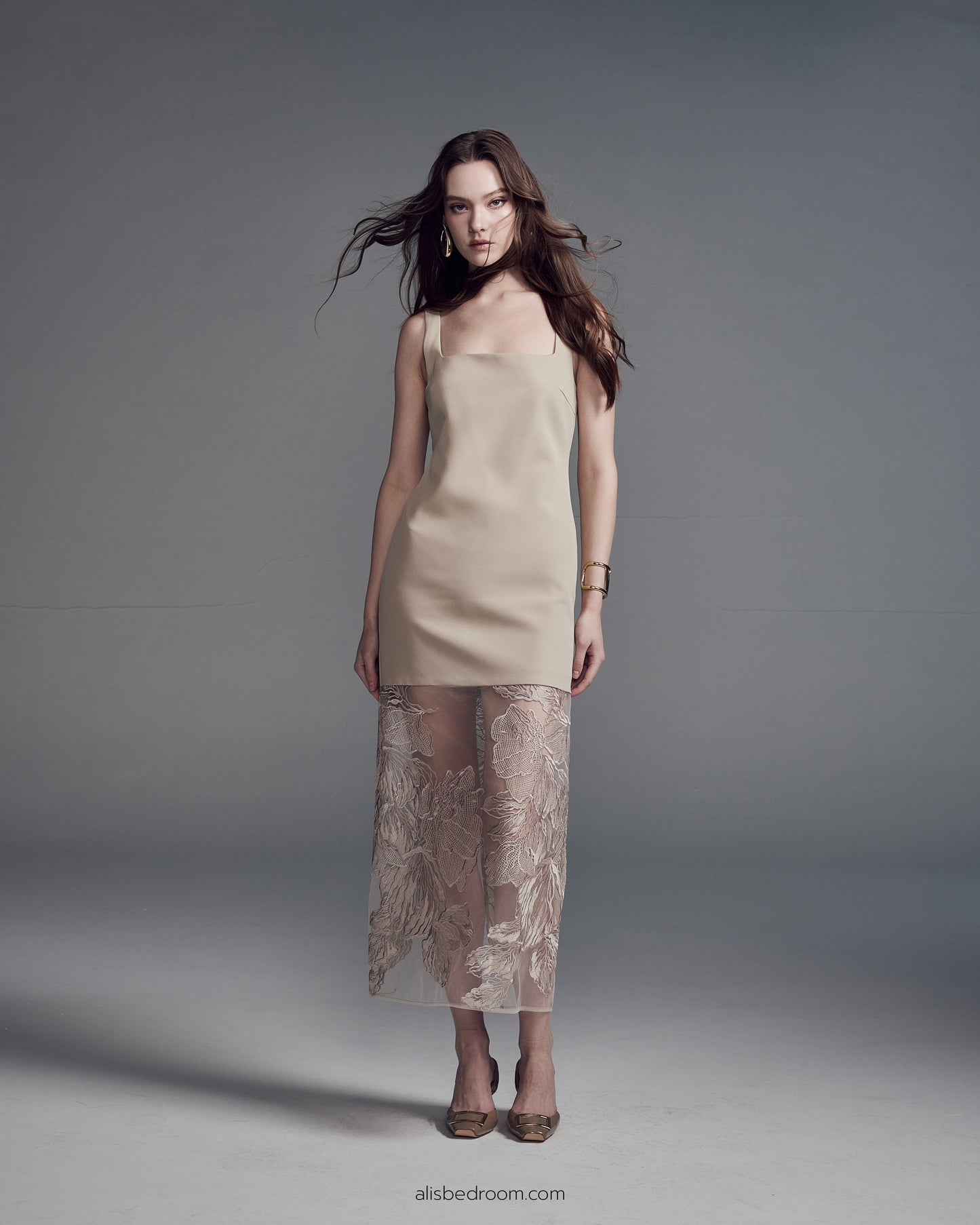 Andrea silk midi dress