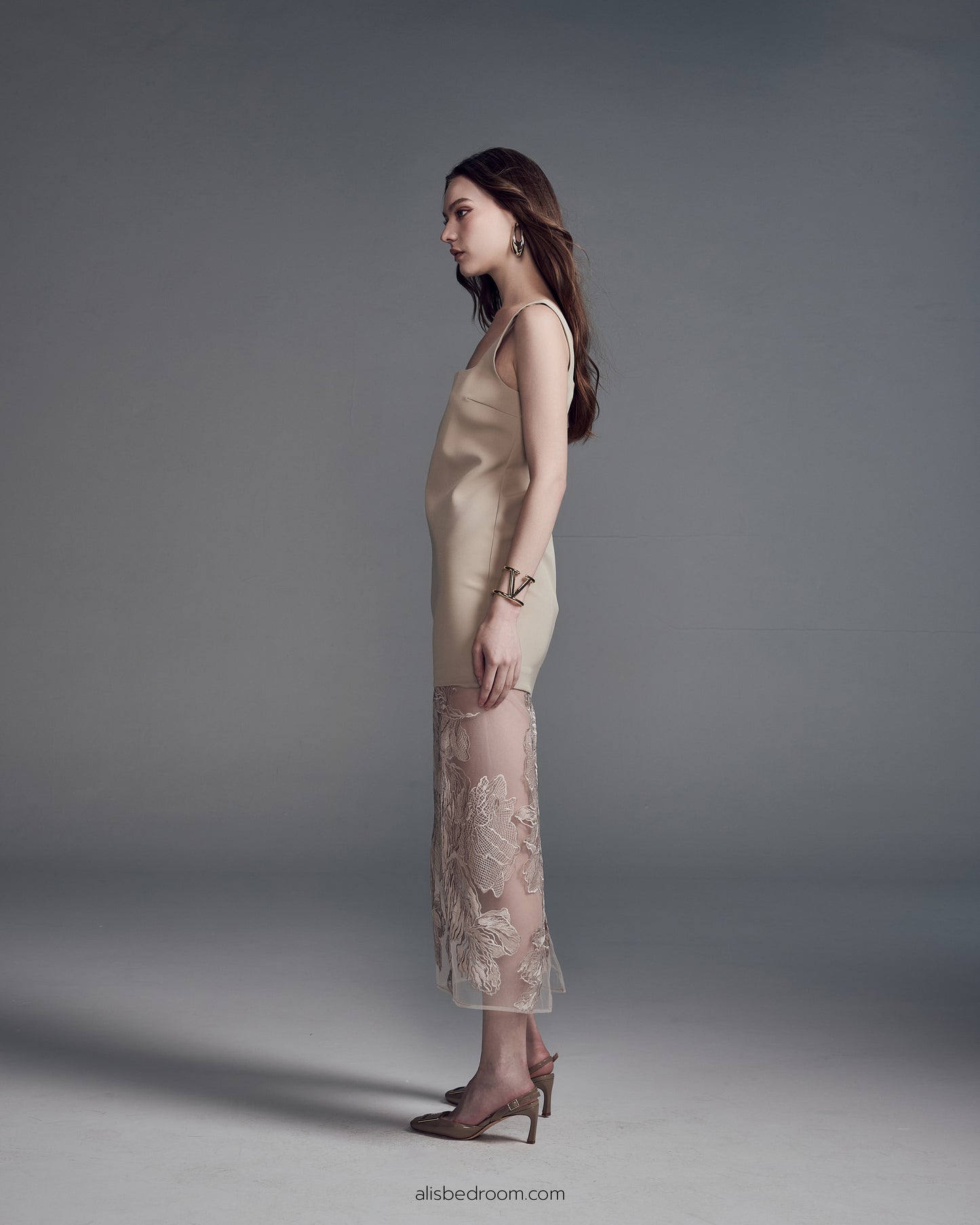 Andrea silk midi dress