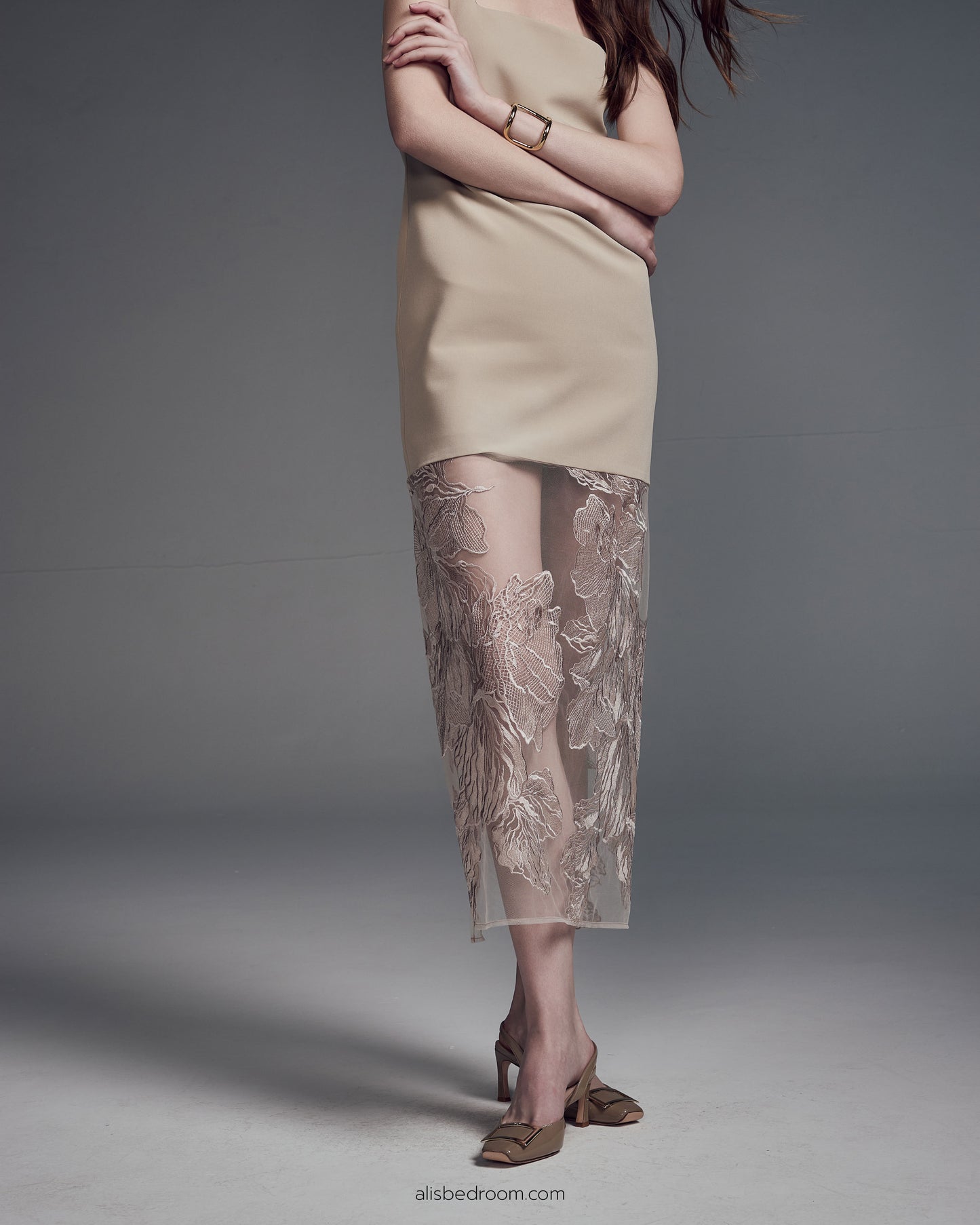 Andrea silk midi dress