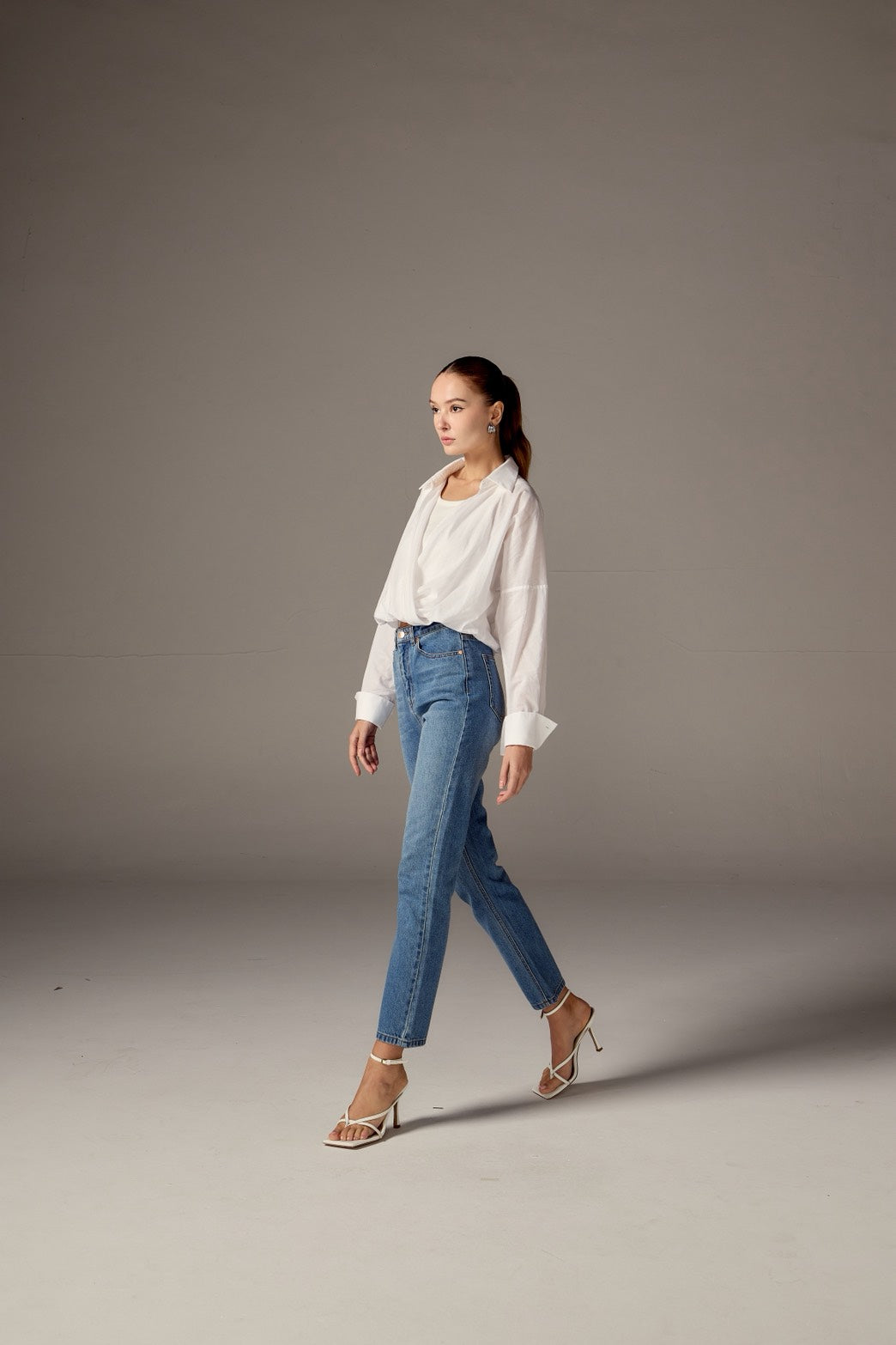 Alba Layered-White Onepiece Shirt White Modern