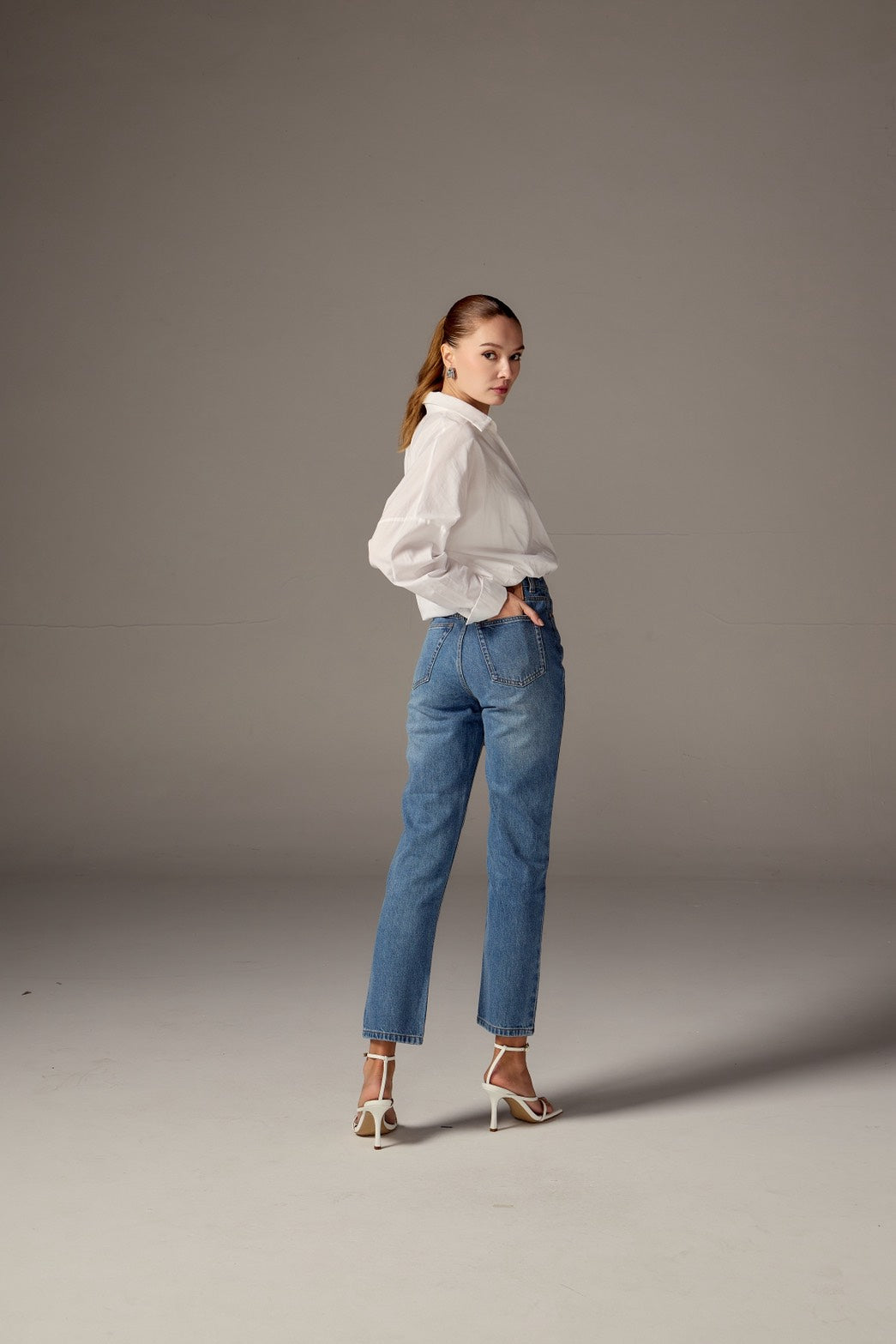 Alba Layered-White Onepiece Shirt White Modern