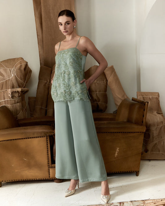 Lewis embroidered top Alis classic pants