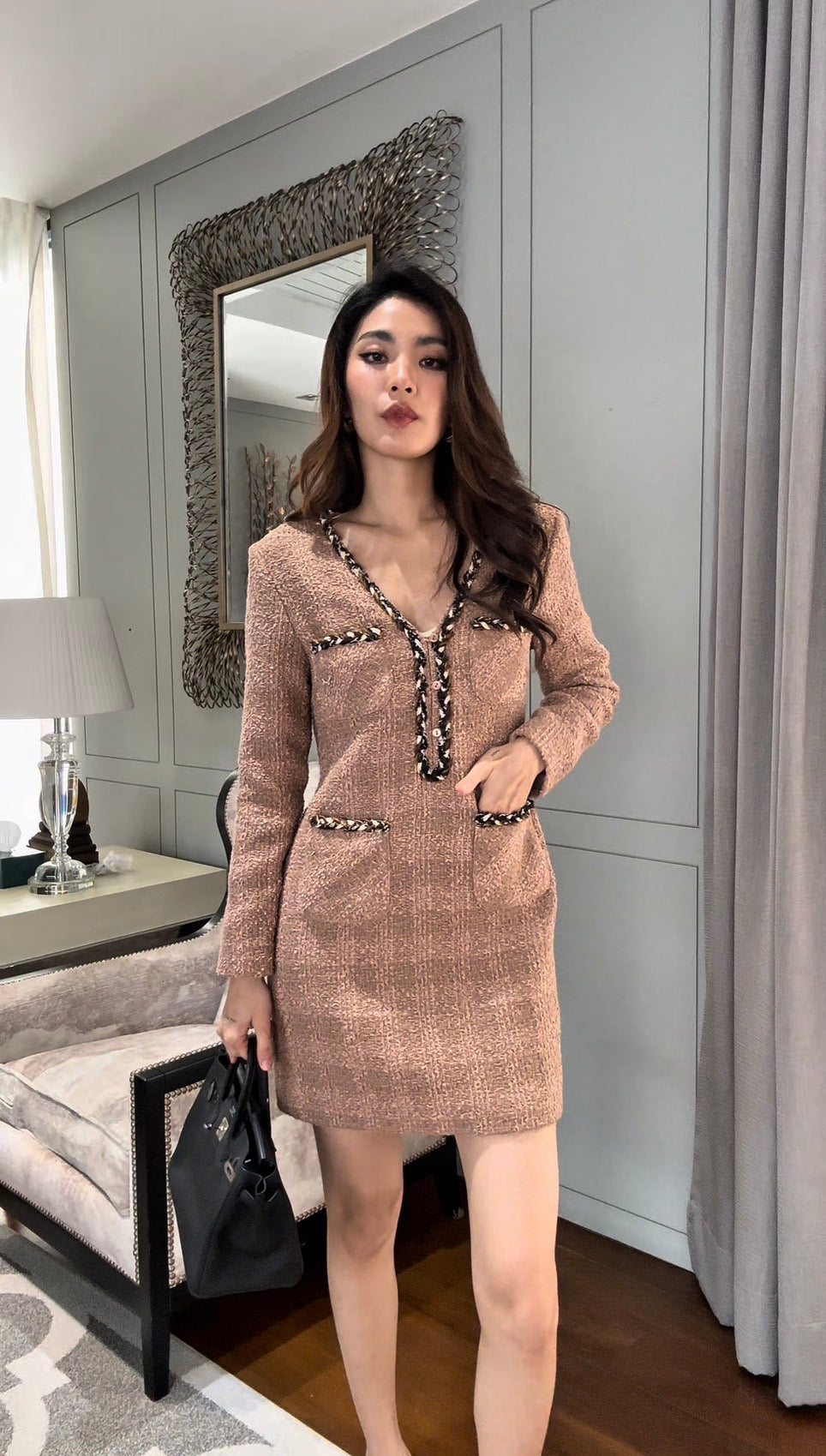 Louisa tweed dress