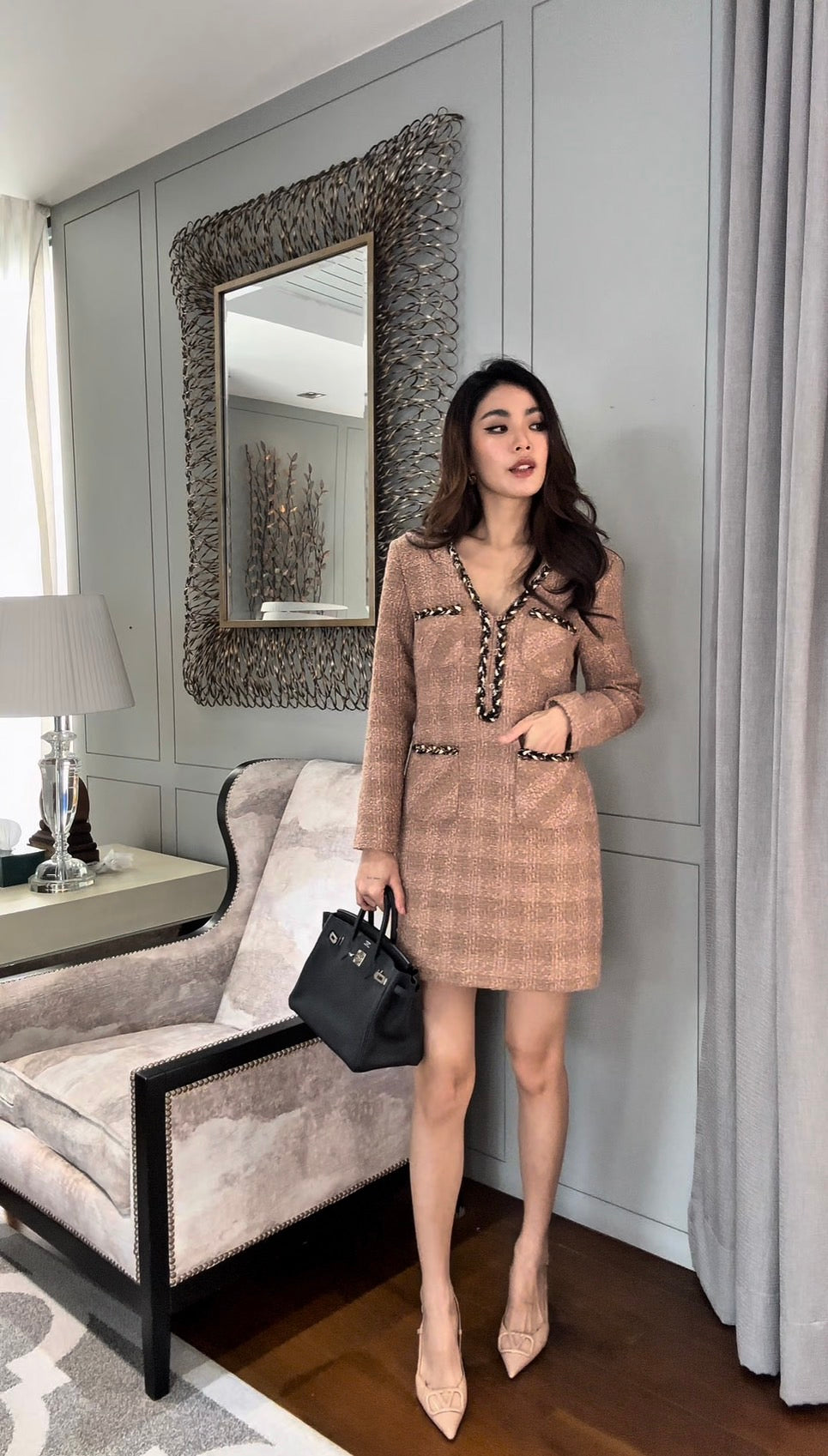 Louisa tweed dress