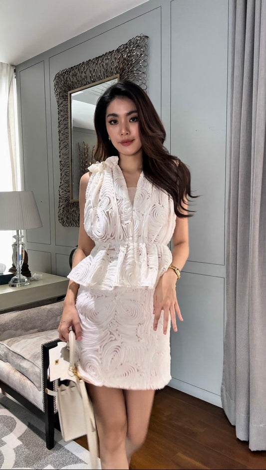 Nerida peplum top& mini skirt