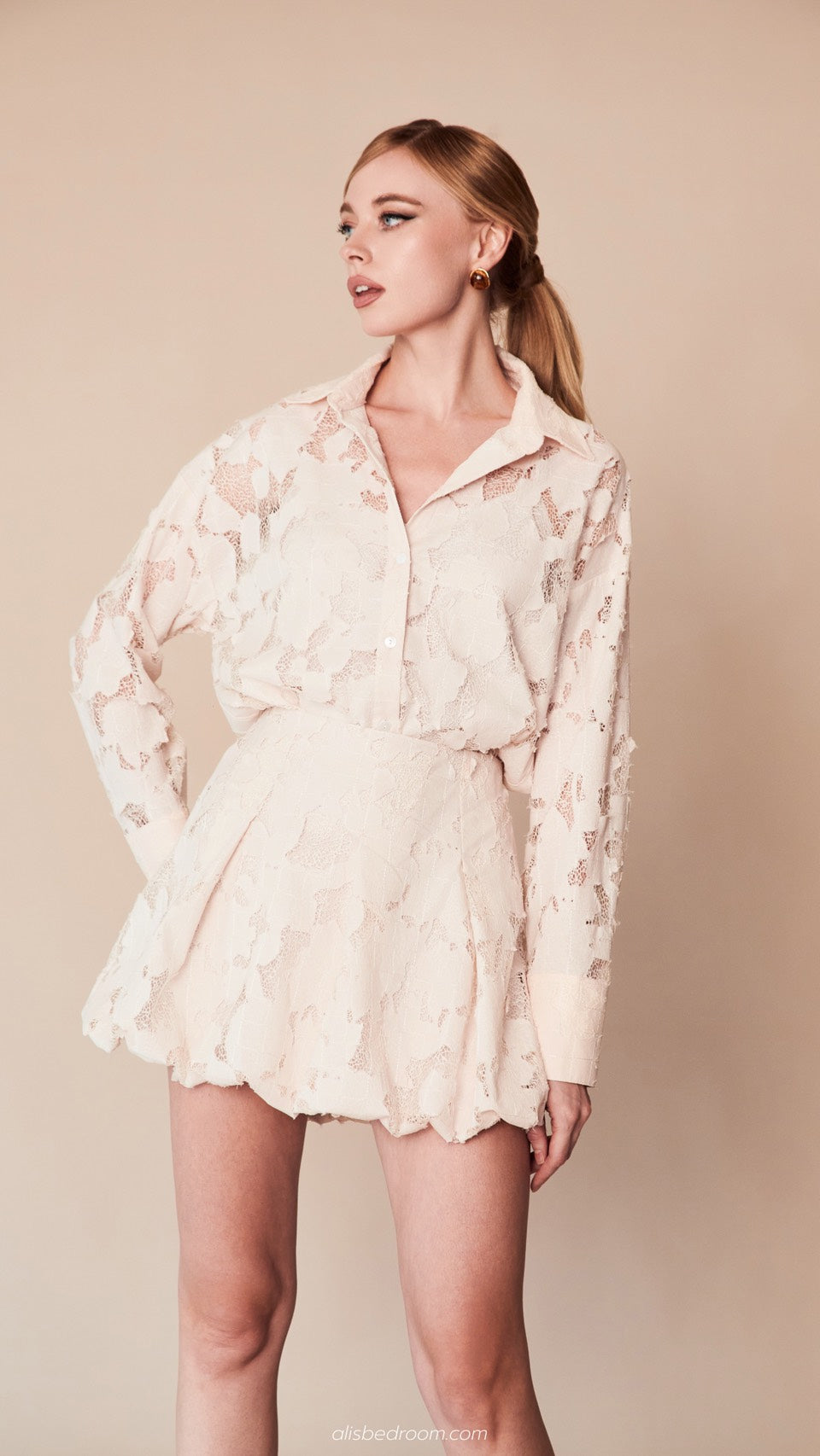 Ottilie Long-Sleeve Blouse  Ottilie Bubble Mini Skirt