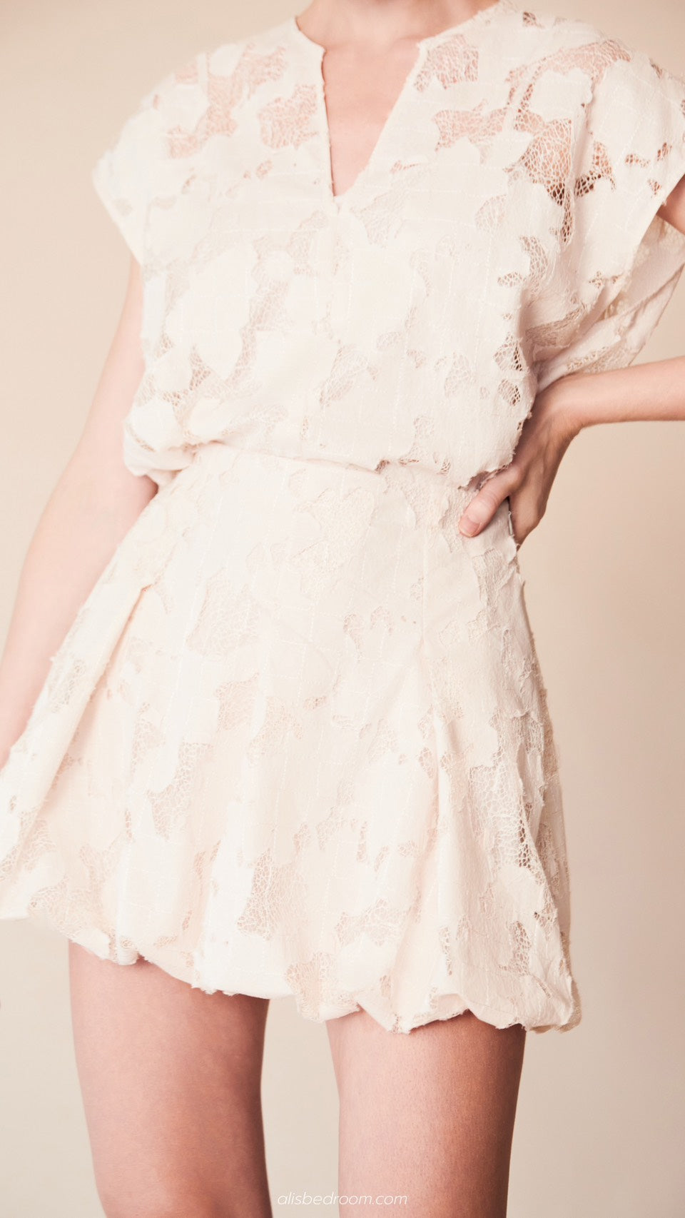 Cosima Cap-Sleeve Blouse Ottilie Bubble Mini Skirt