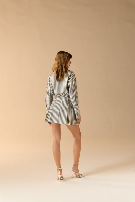 Adèle Stripe Alignment Set Ivory Taupe