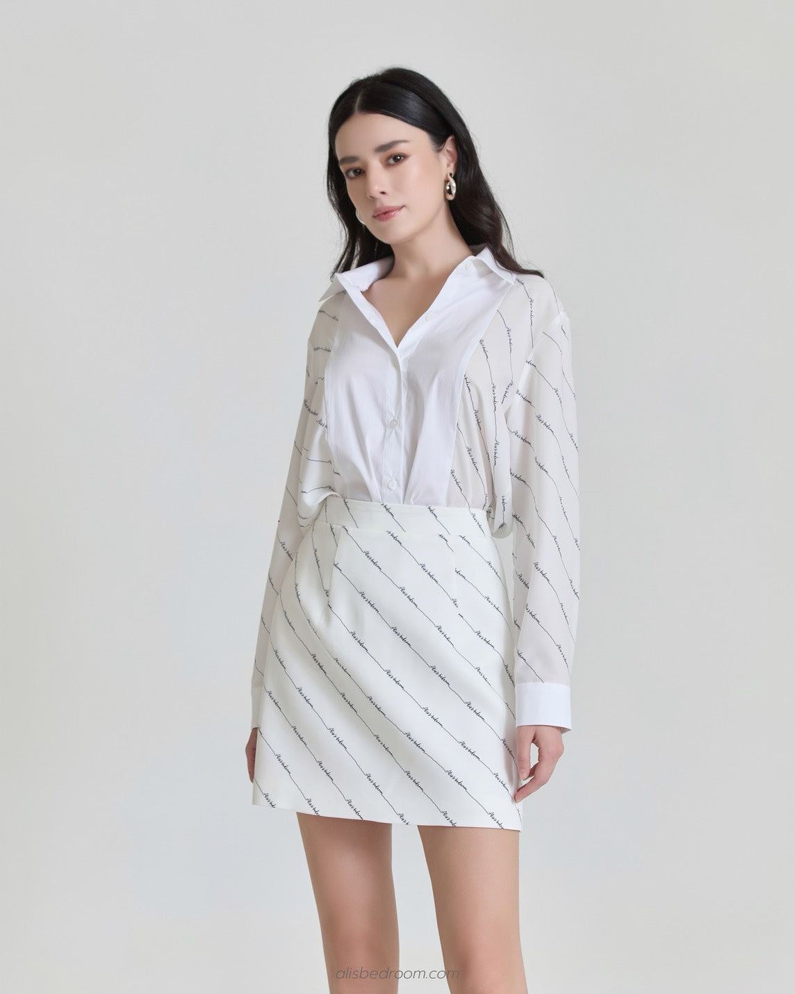 Dawn beam Long  sleeve shirt Dawn beam mini skirt  (shipped on 27/07/2026 )